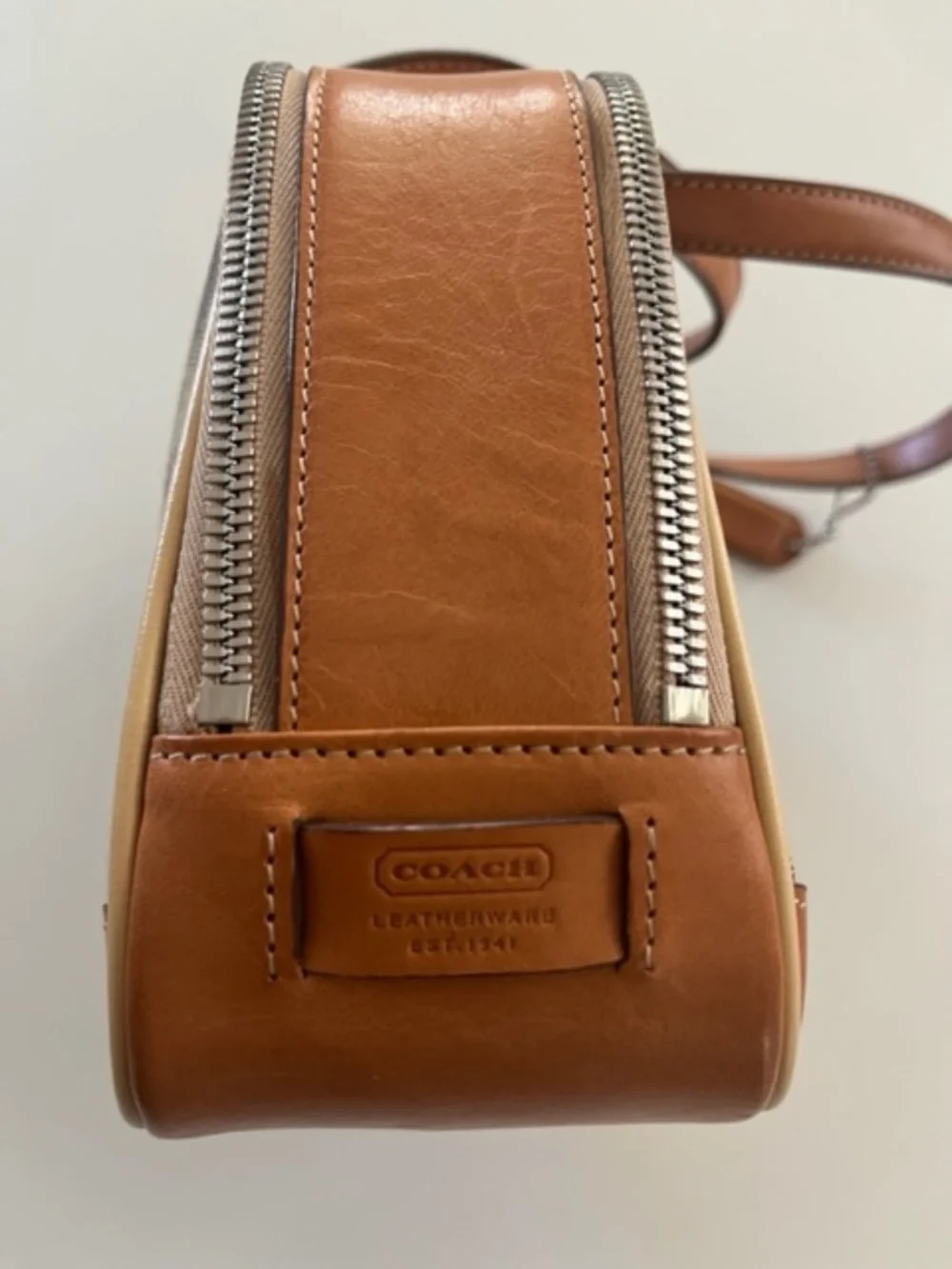 Rare Coach double zip satchel bag